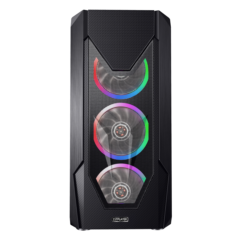 

Корпус 1stPlayer D5-R1 Color LED Black без БП, Midi Tower, ATX/MicroATX