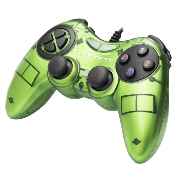 

Геймпад Esperanza Fighter GX400, Green, USB, вибрация (EG105G)