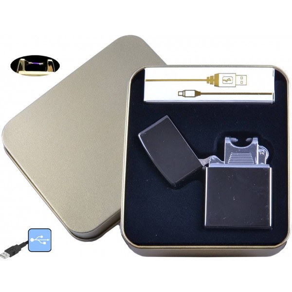 

Электроимпульсная зажигалка в металлической упаковке Jin lun (USB) №4839-2