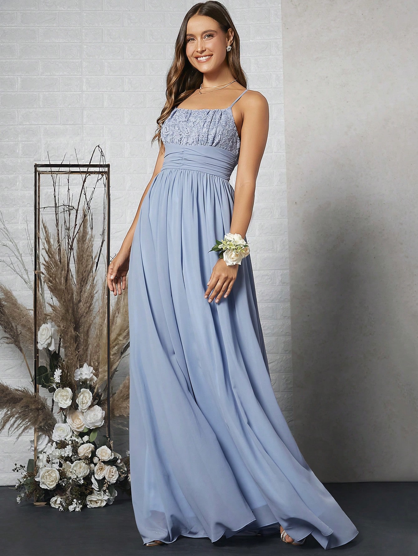 Сукня вечірня довга жіноча SHEIN GD-00158189 L Сіра із блакитним від Rozetka на платформі USKIDKA Акція на Сукня вечірня довга жіноча SHEIN GD-00158189 L Сіра із блакитним від Rozetka