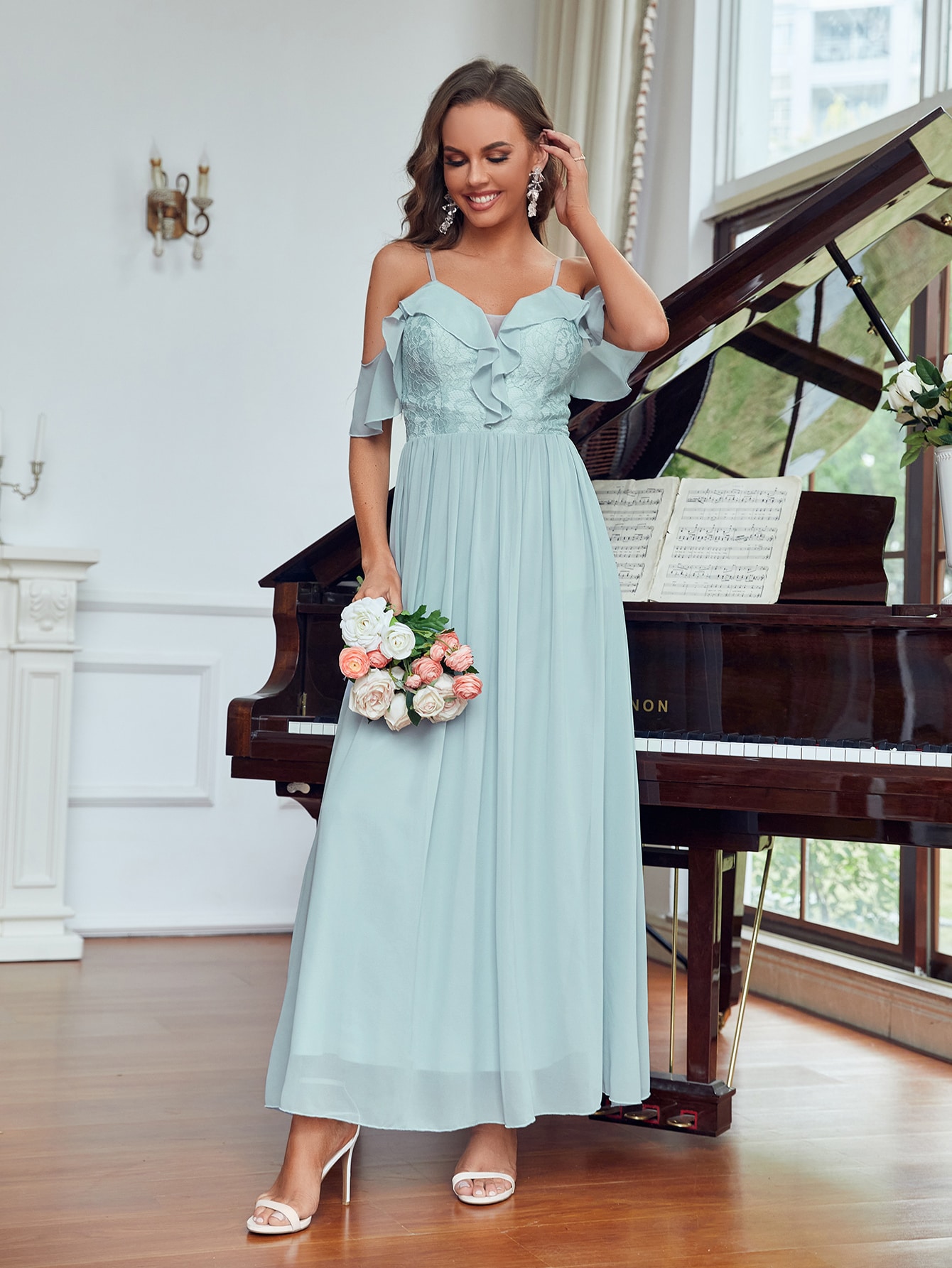 Сукня вечірня довга жіноча SHEIN GD-00158190 L Синя від Rozetka на платформі USKIDKA Акція на Сукня вечірня довга жіноча SHEIN GD-00158190 L Синя від Rozetka