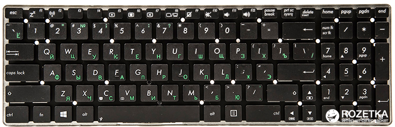 

Клавіатура для ноутбука PowerPlant Asus K55, K75A, K75VD, K75VJ, K75VM, U57 без фрейму