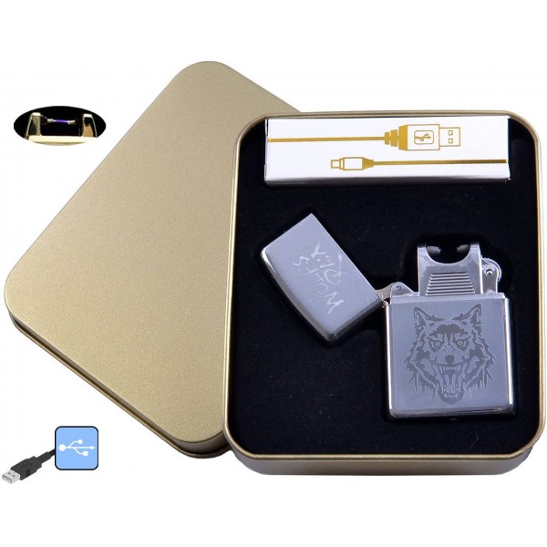 

Электроимпульсная зажигалка в металлической упаковке Jin lun (USB) №4838-4