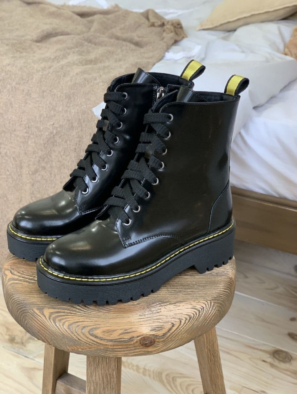 

Ботинки женские из лакированной кожи Shoozi bench ТИММИ 41 черные