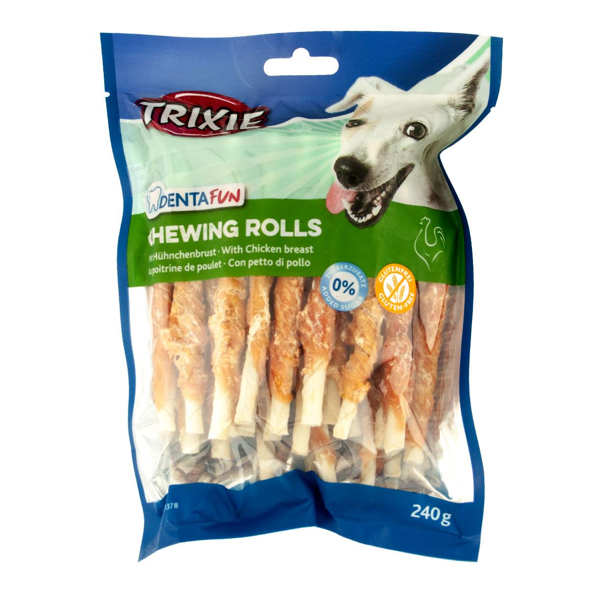 

Лакомства для собак Trixie Denta Fun Chicken Chewing Rolls 240 г (31378)