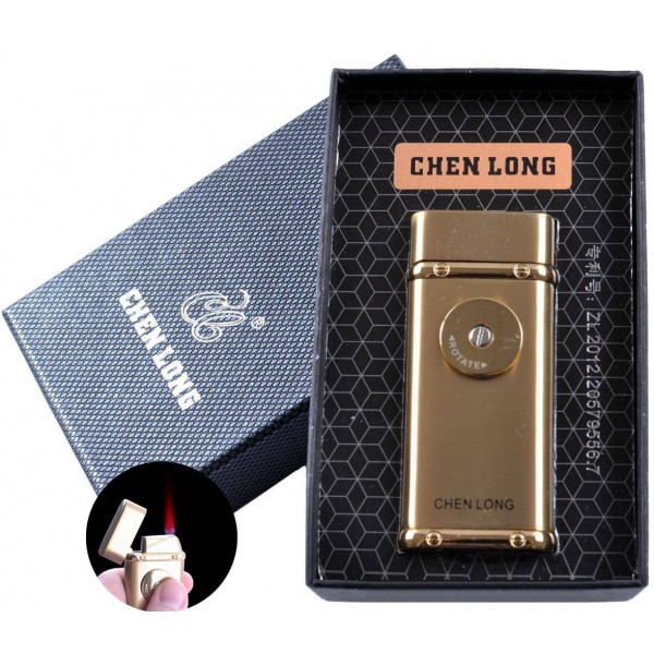 

Зажигалка подарочная CHEN LONG (Турбо пламя) №4326 Gold