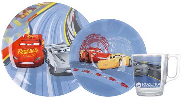 

Детский набор Luminarc Disney Cars 3 из 3 предметов