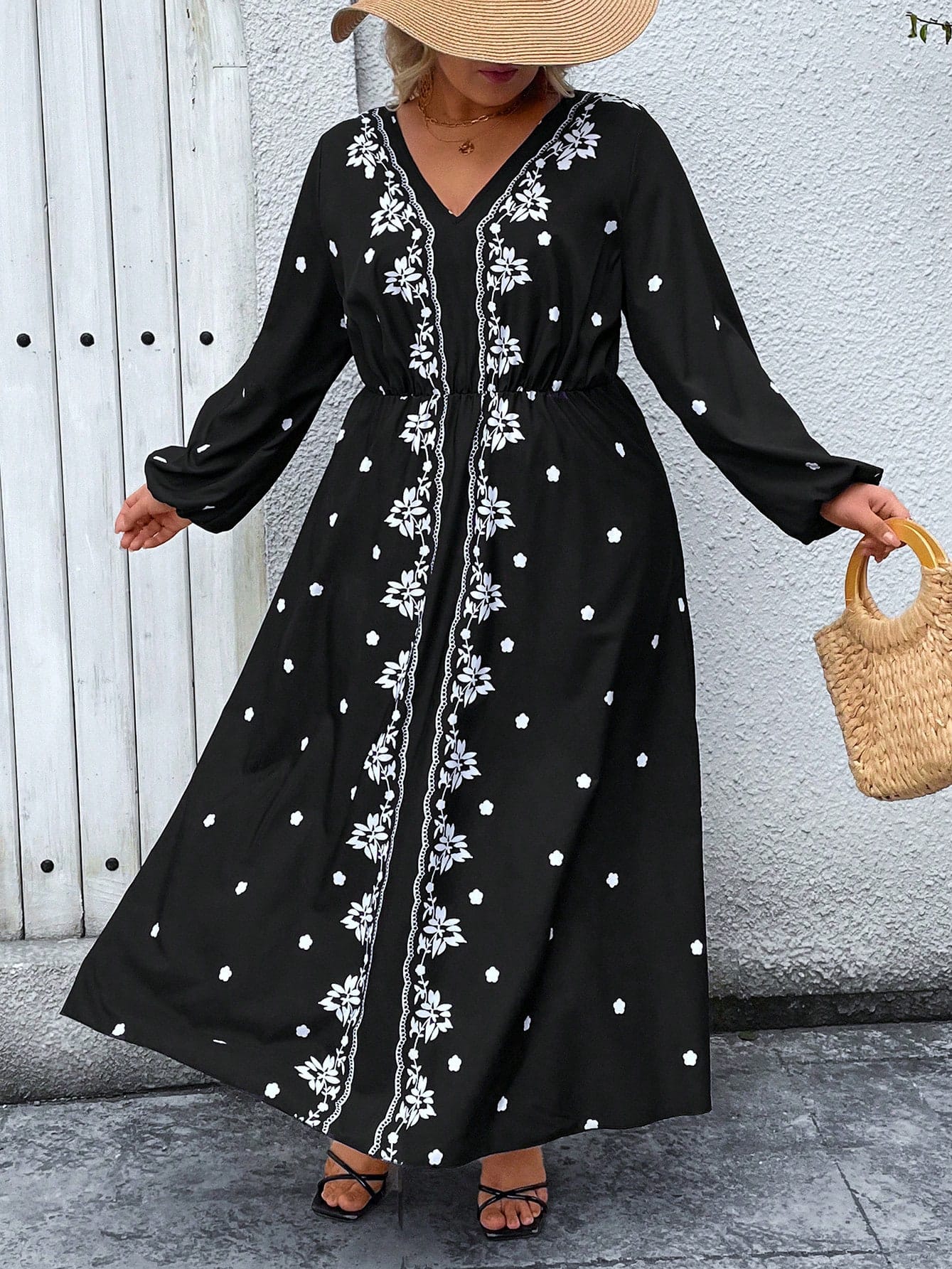 Акція на Сукня осіння жіноча SHEIN GD-00213173 4XL Чорна від Rozetka