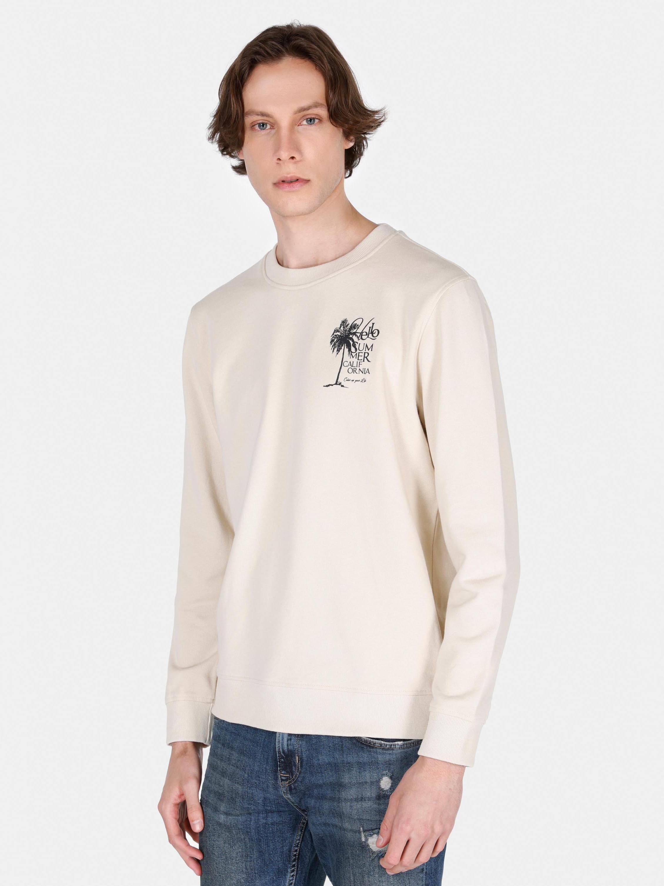 Світшот чоловічий Colin's CL1069947BEI S Beige з принтом від Rozetka на платформі USKIDKA Акція на Світшот чоловічий Colin's CL1069947BEI S Beige з принтом від Rozetka