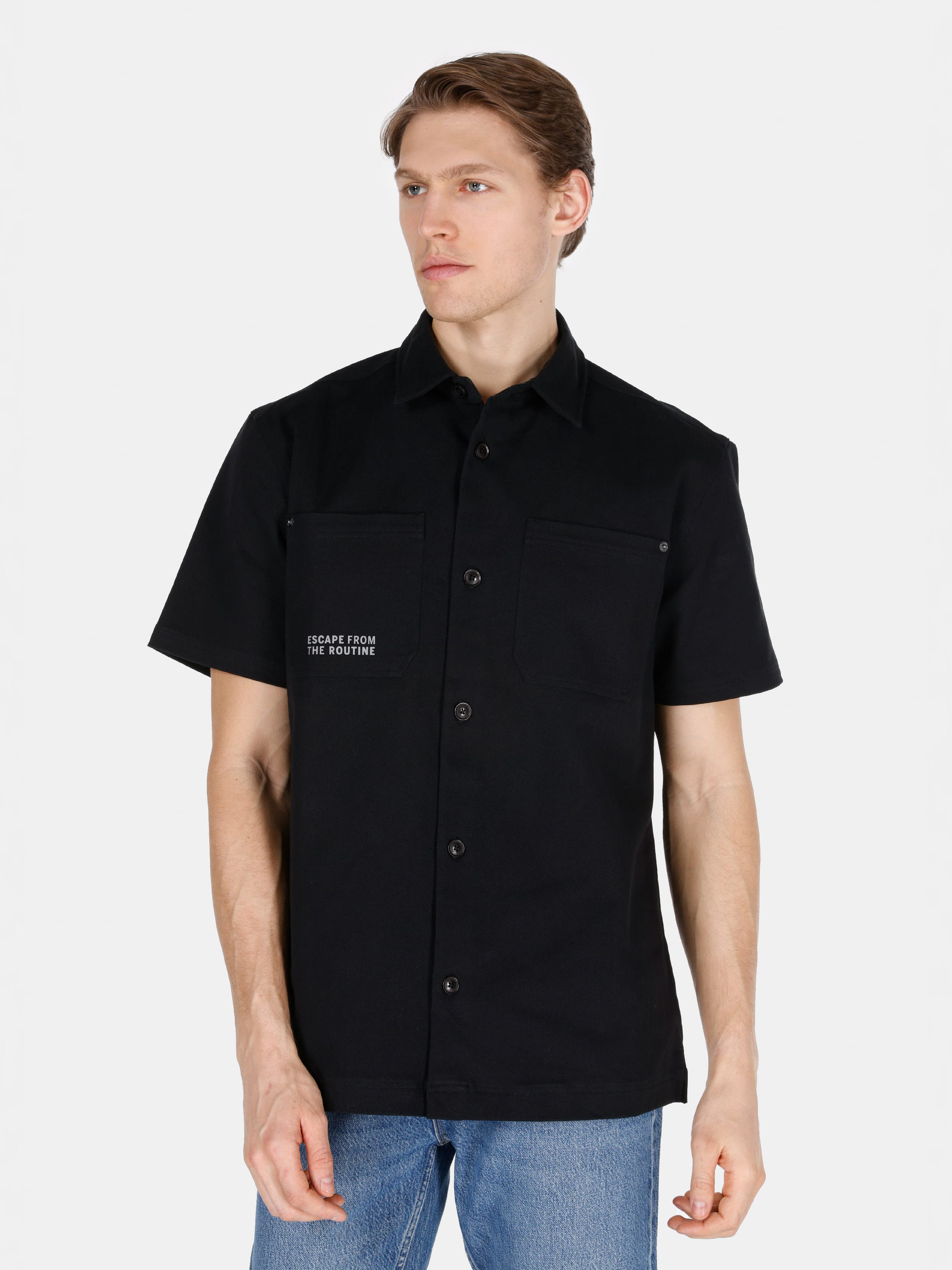Сорочка джинсова літня чоловіча Colin's CL1073361BLK S Black від Rozetka на платформі USKIDKA Акція на Сорочка джинсова літня чоловіча Colin's CL1073361BLK S Black від Rozetka