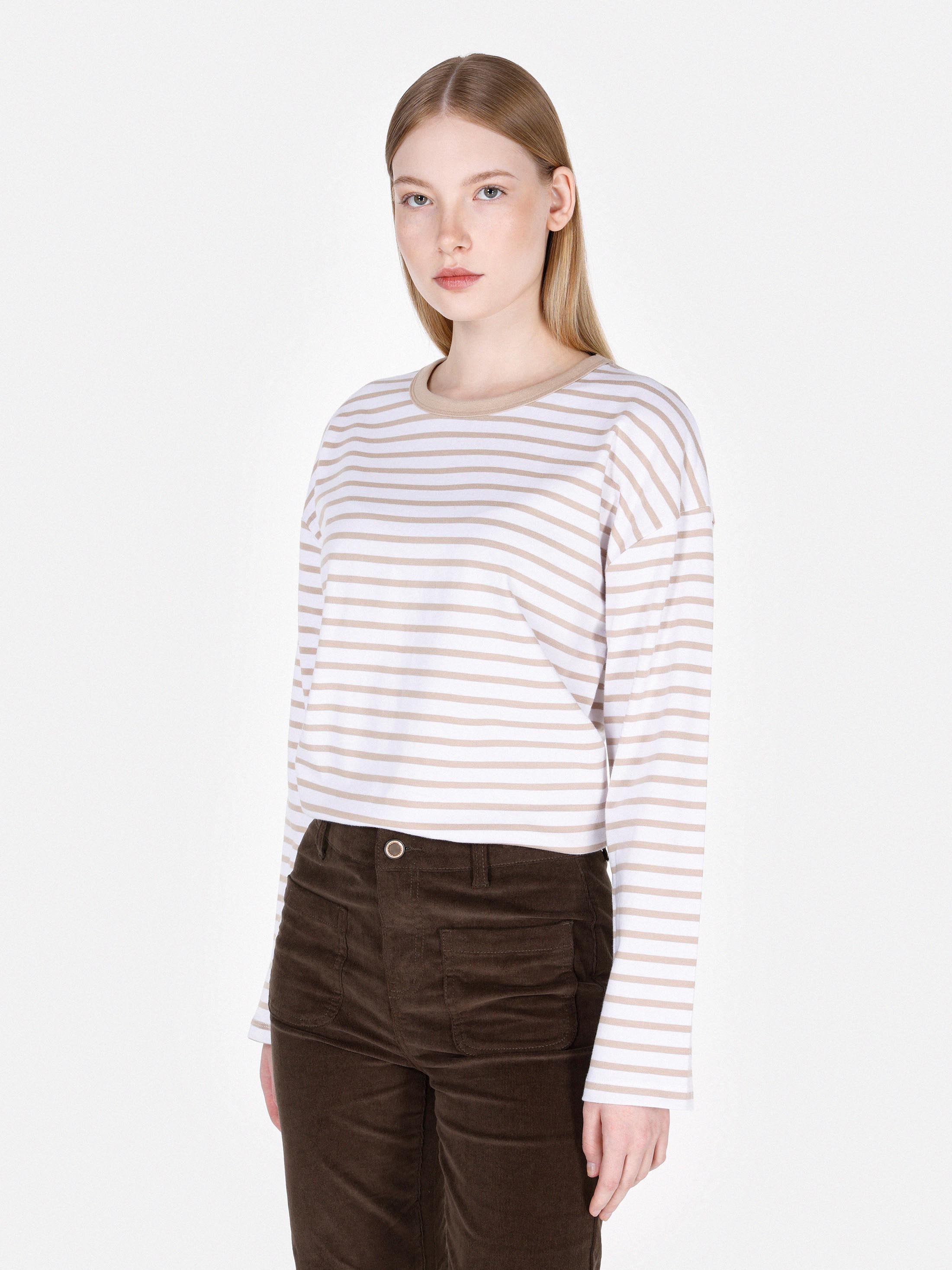 Акція на Лонгслів довгий жіночий Colin's CL1073949BEI M Beige від Rozetka