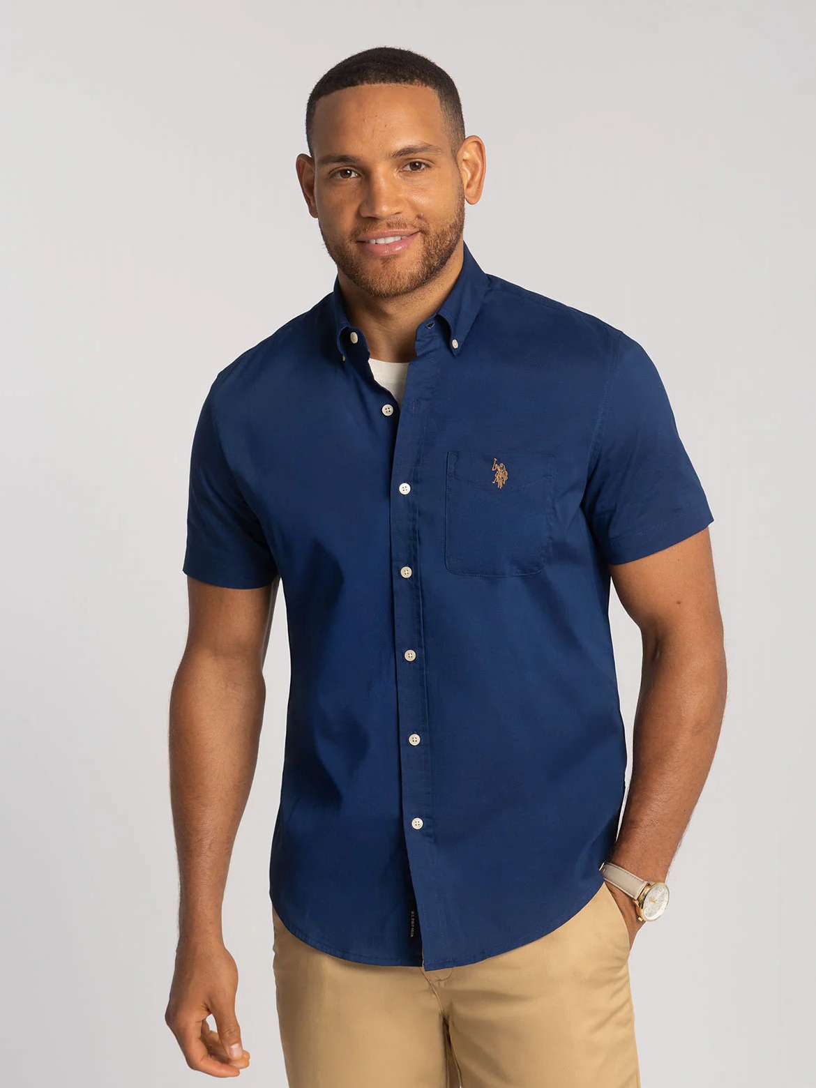 Сорочка бавовняна літня чоловіча U.S. Polo Assn 11A628-VT00A(Classic Navy) L Синя від Rozetka на платформі USKIDKA Акція на Сорочка бавовняна літня чоловіча U.S. Polo Assn 11A628-VT00A(Classic Navy) L Синя від Rozetka