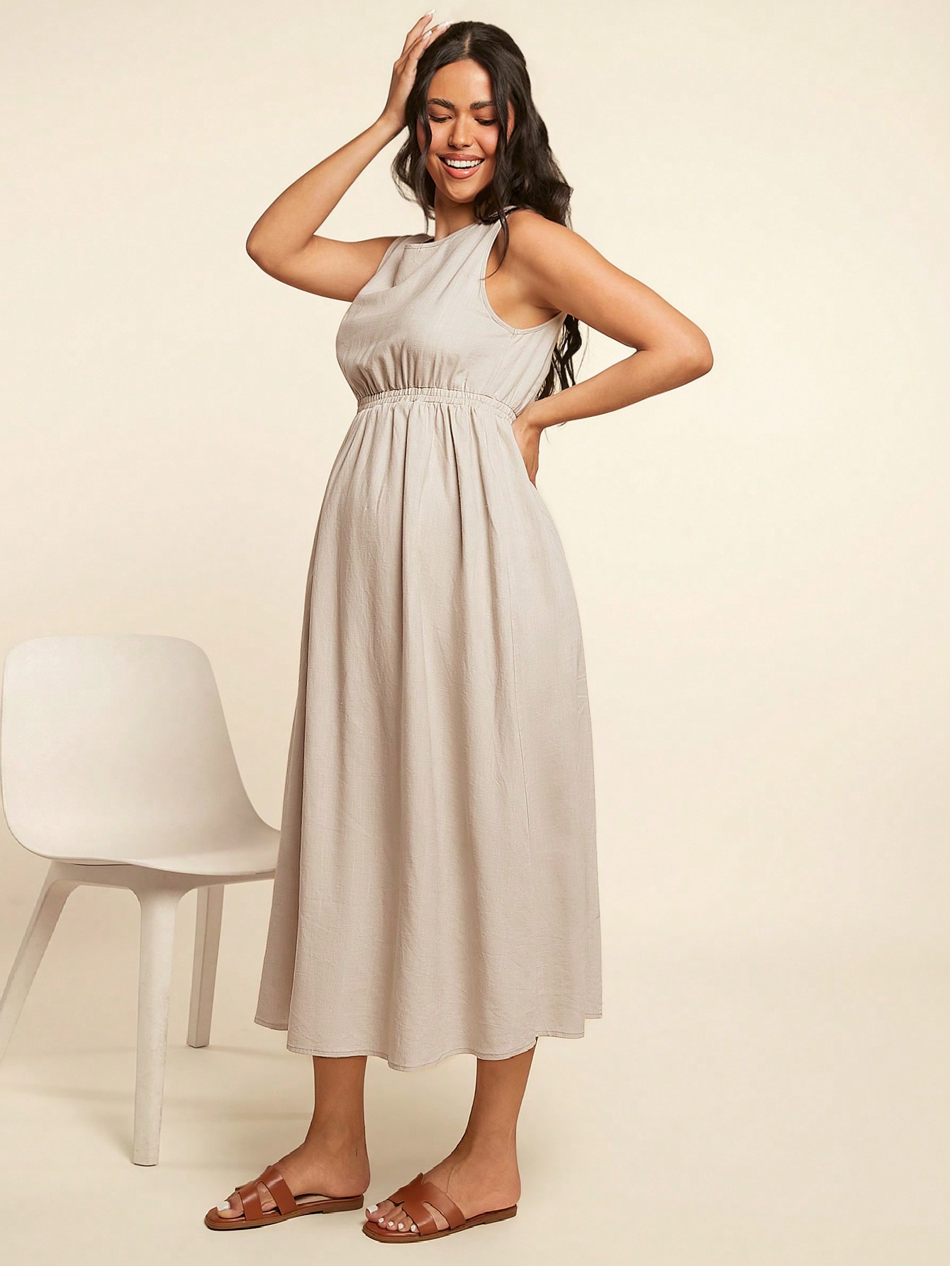 Акція на Сукня літня жіноча SHEIN GD-00211704 S Хакі від Rozetka