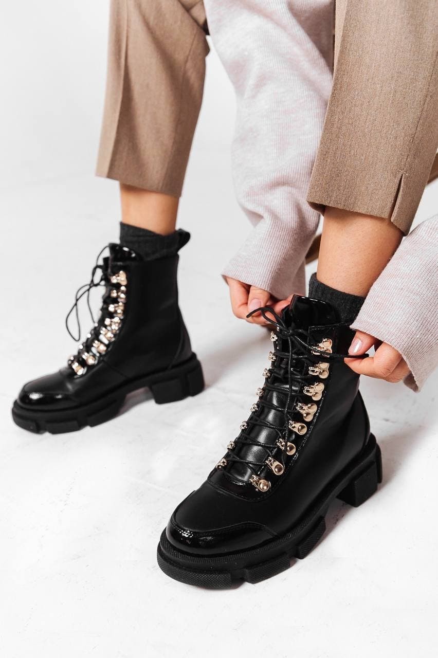 

Ботинки Gl shoes 07 36 (23,5 см) кожа /лак черный
