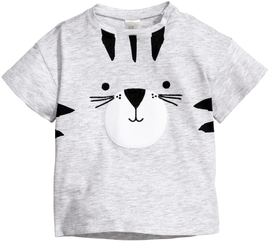 

Футболка H&M 0596956-7 74 см Серая