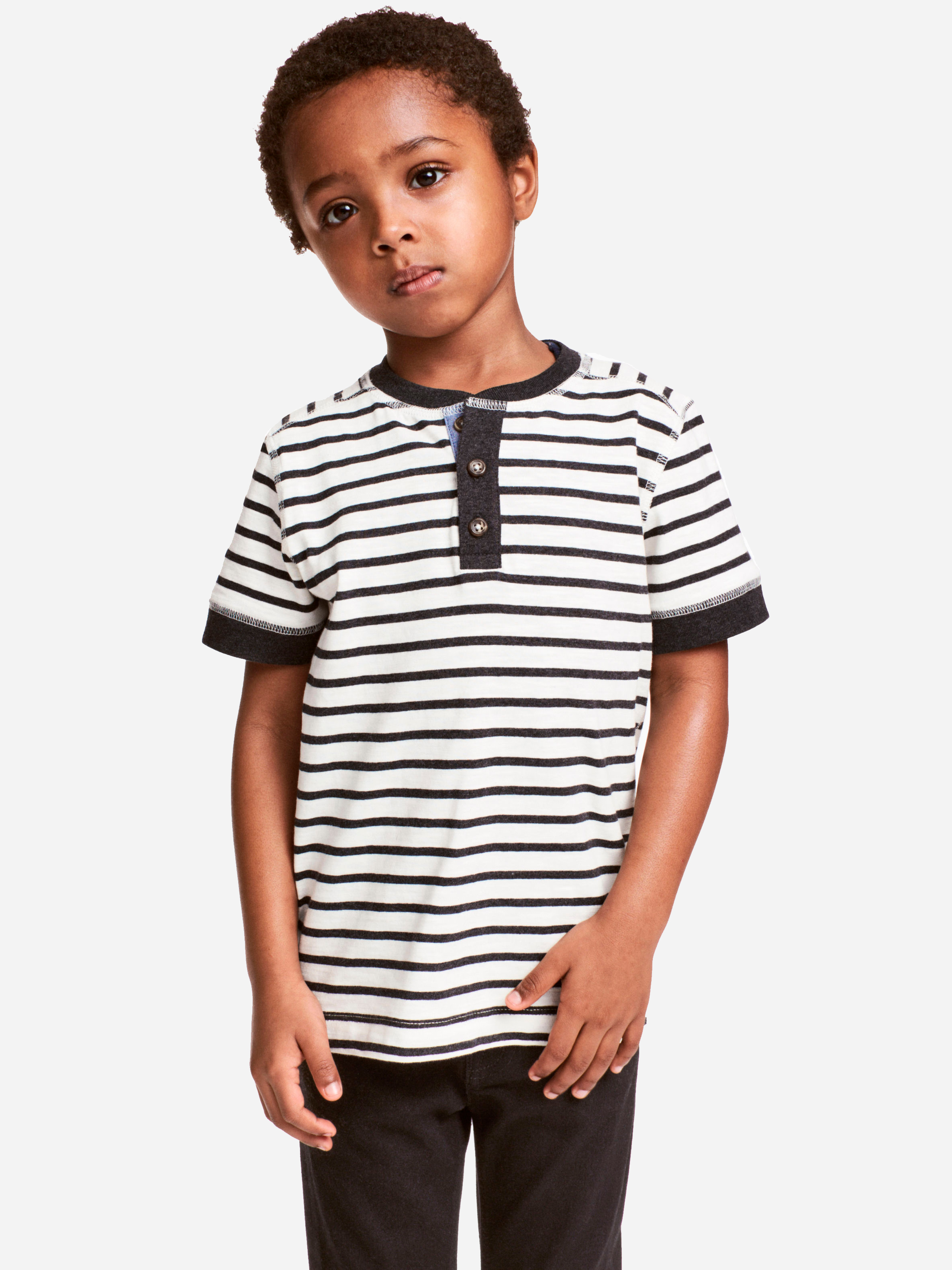 

Футболка H&M 0464822-5 98-104 см Белая в полоску