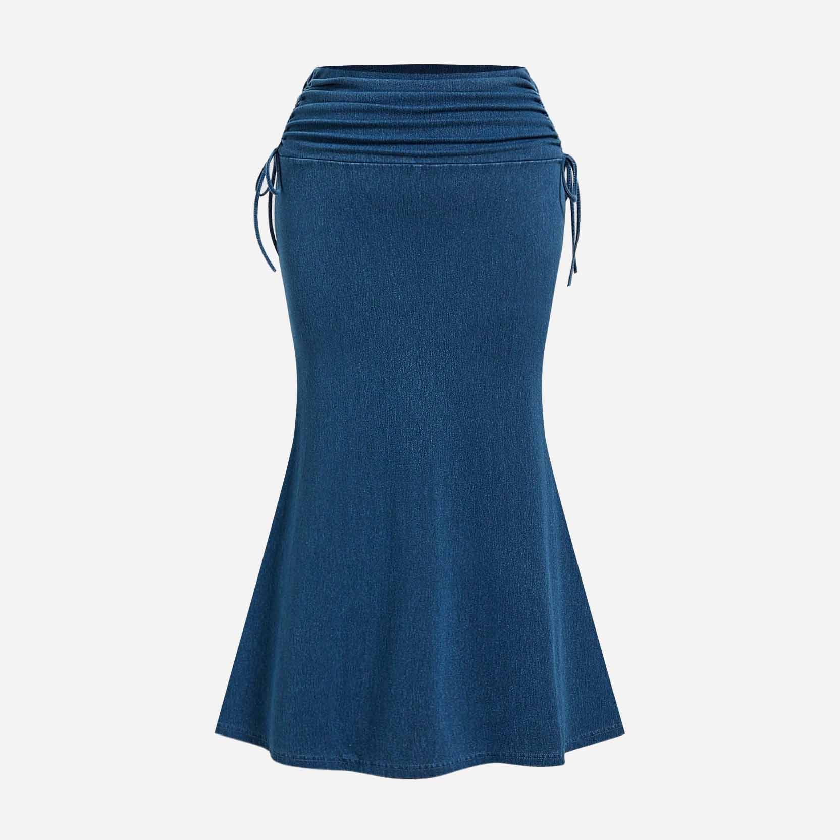 Спідниця джинсова довга осіння жіноча SHEIN GD-00213775 1XL Синя від Rozetka на платформі USKIDKA Акція на Спідниця джинсова довга осіння жіноча SHEIN GD-00213775 1XL Синя від Rozetka