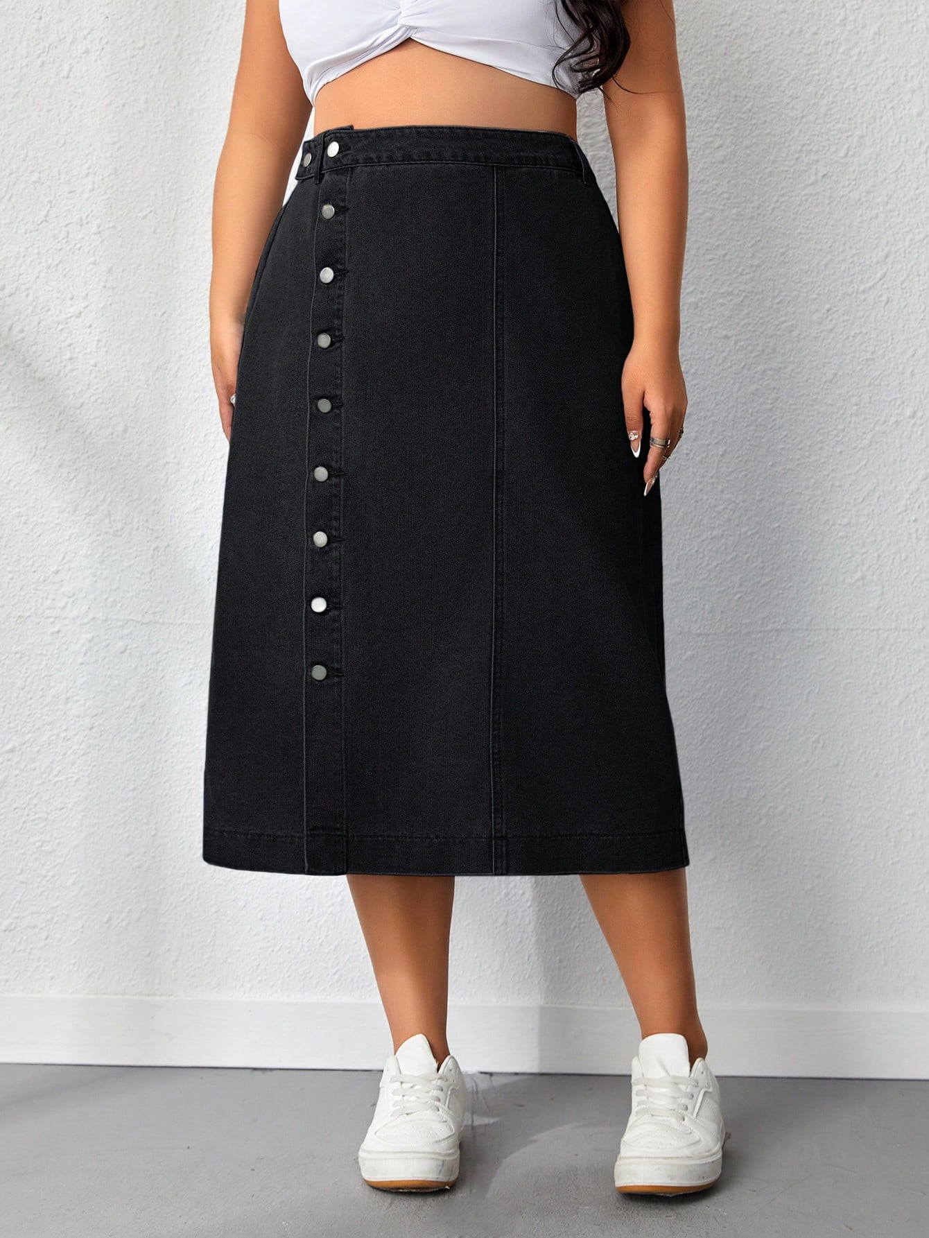 Спідниця джинсова міді осіння жіноча SHEIN GD-00220715 2XL Чорна від Rozetka на платформі USKIDKA Акція на Спідниця джинсова міді осіння жіноча SHEIN GD-00220715 2XL Чорна від Rozetka