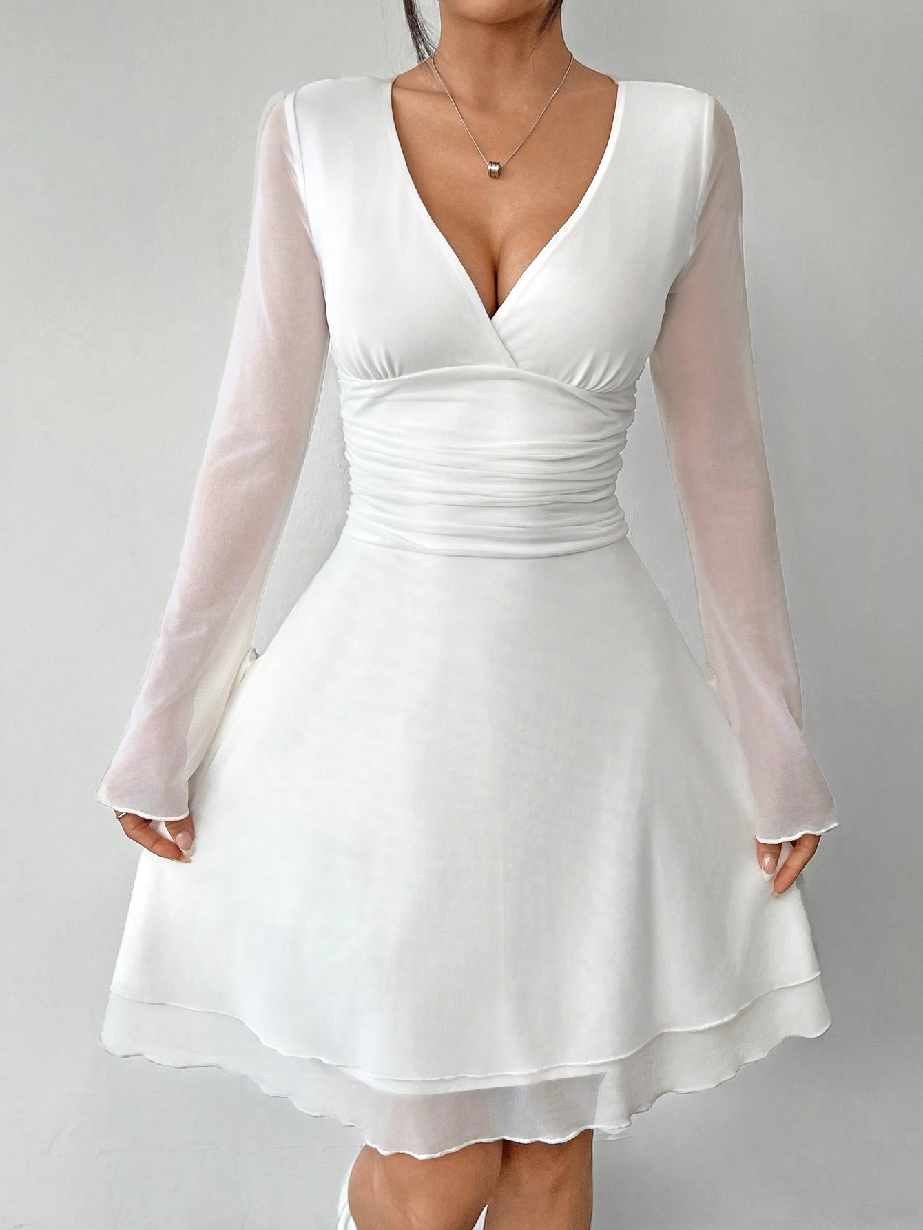 Акція на Сукня літня жіноча SHEIN GD-00219258 L Біле від Rozetka