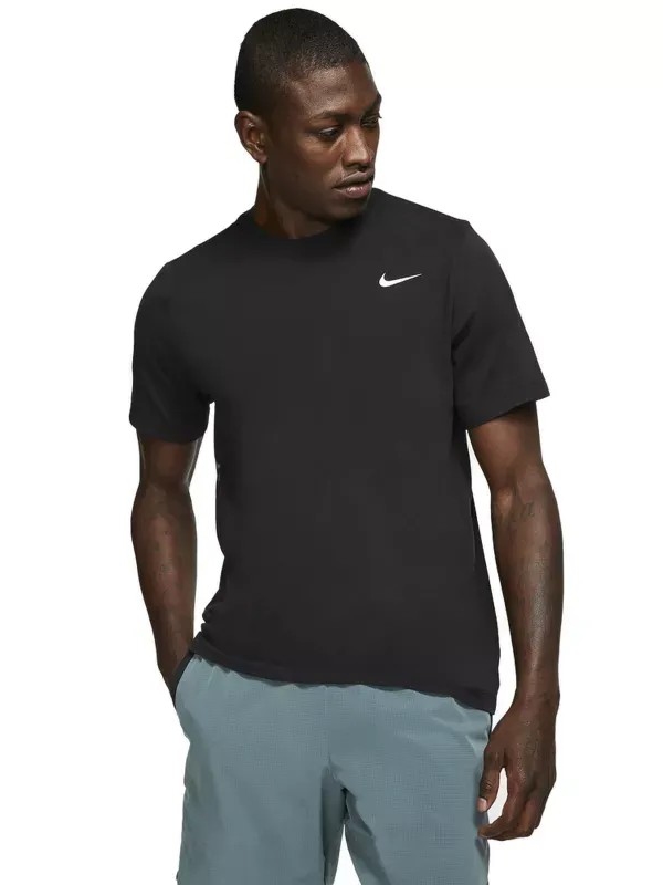 Акція на Футболка довга чоловіча Nike M Nk Df Tee Dfc Crew Solid AR6029-010 M Чорна від Rozetka