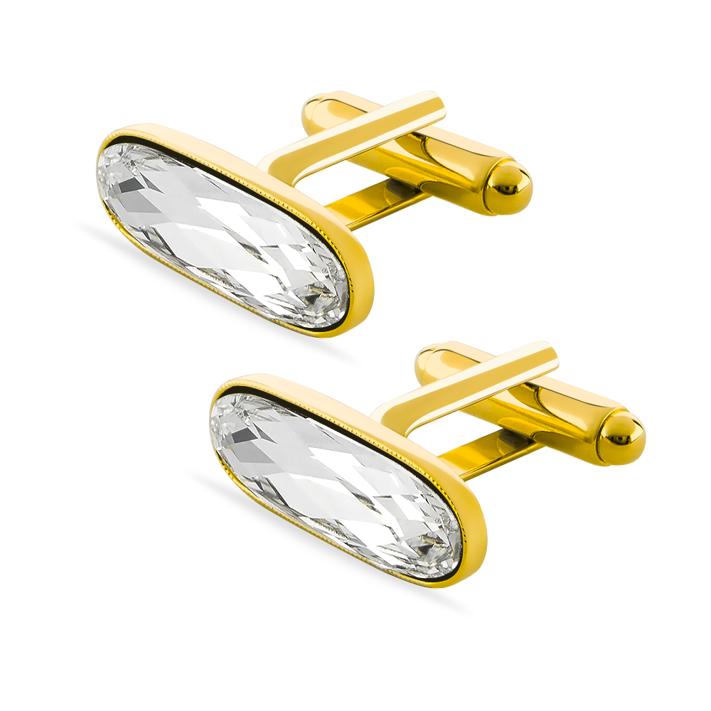 

Запонки KOBI OVAL со Swarovski модели 7720-1001-02-35