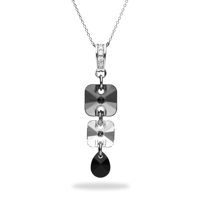 

Серебряный кулон c цепочкой SPARK Rivoli Square со Swarovski модели NL32013SNCJ