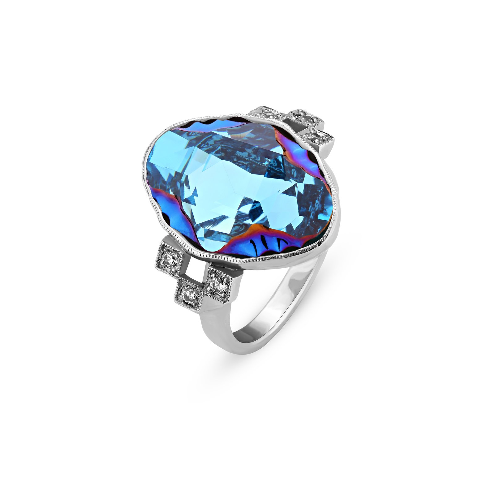 

Cеребряное кольцо SPARK Delia со Swarovski модели P492619AQMB