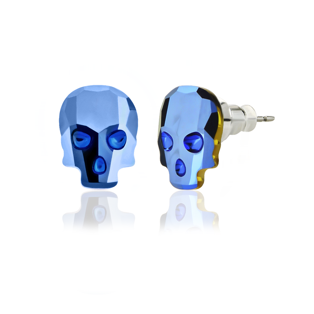 

Пусеты KOBI Skull (Череп) 10 мм со Swarovski модели 7740-4068-71-32