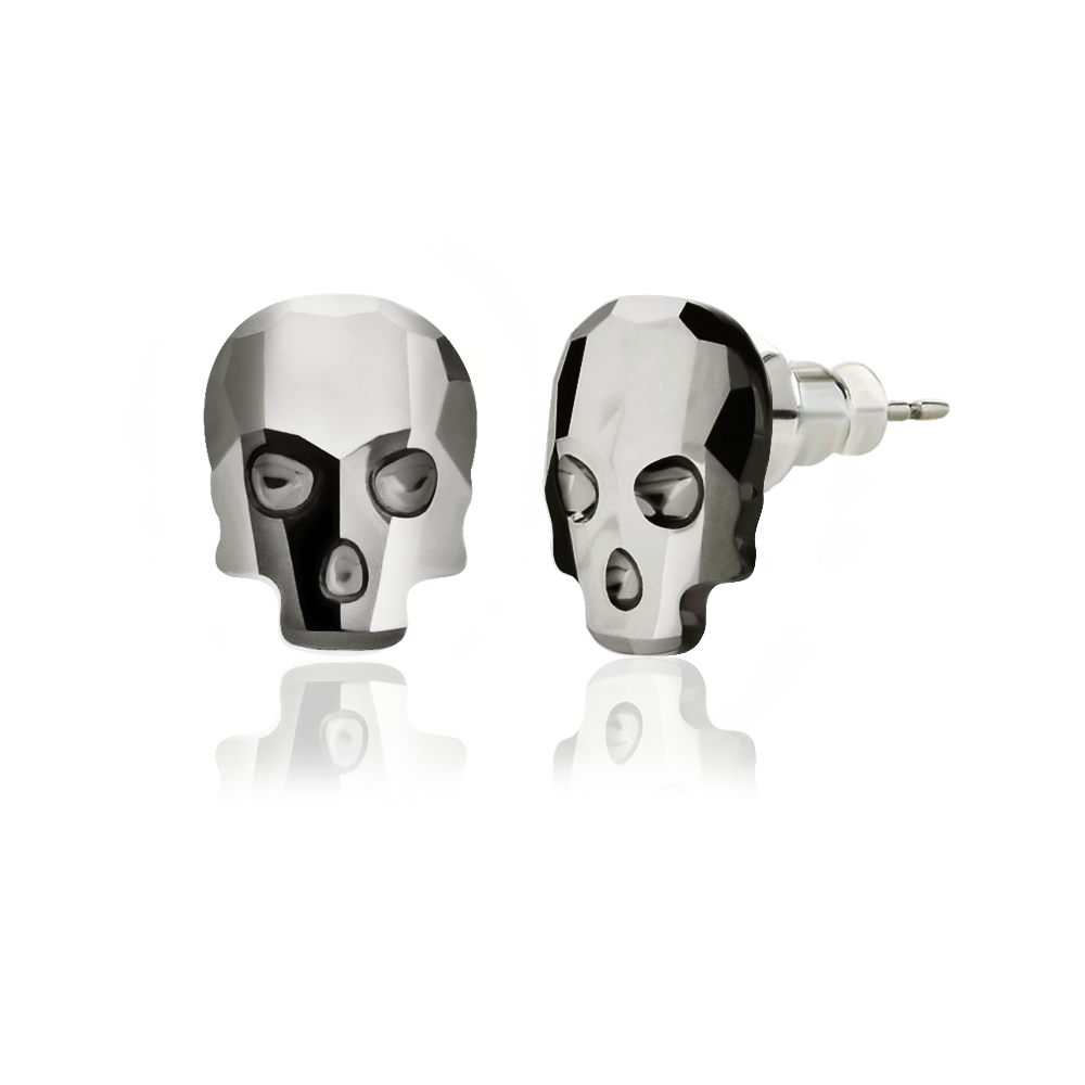 

Пусеты KOBI Skull (Череп) 10 мм со Swarovski модели 7740-4068-37-32