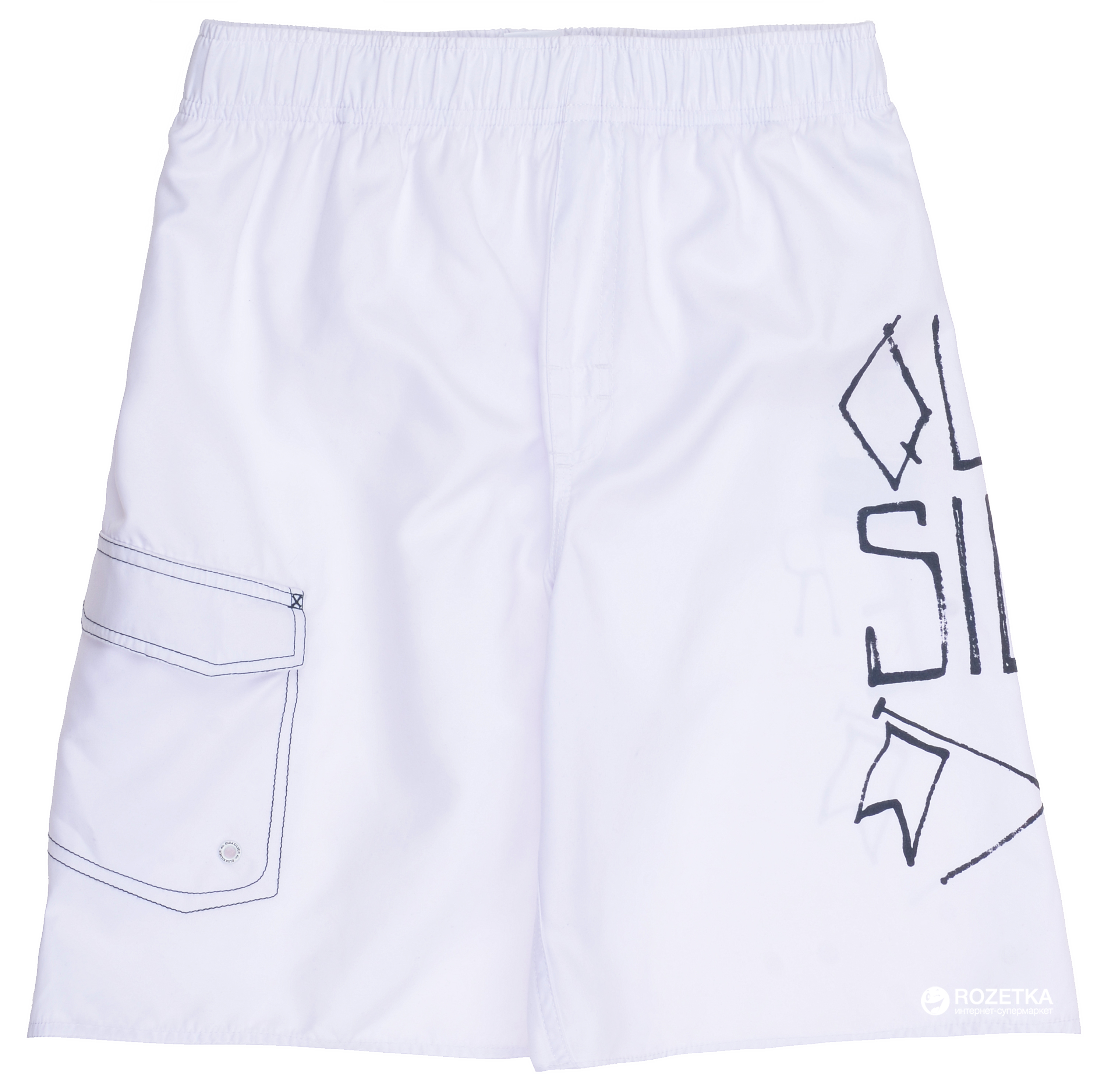 

Шорты для купания Quiksilver KRBJA023-AAWS 164 см Белые с принтом
