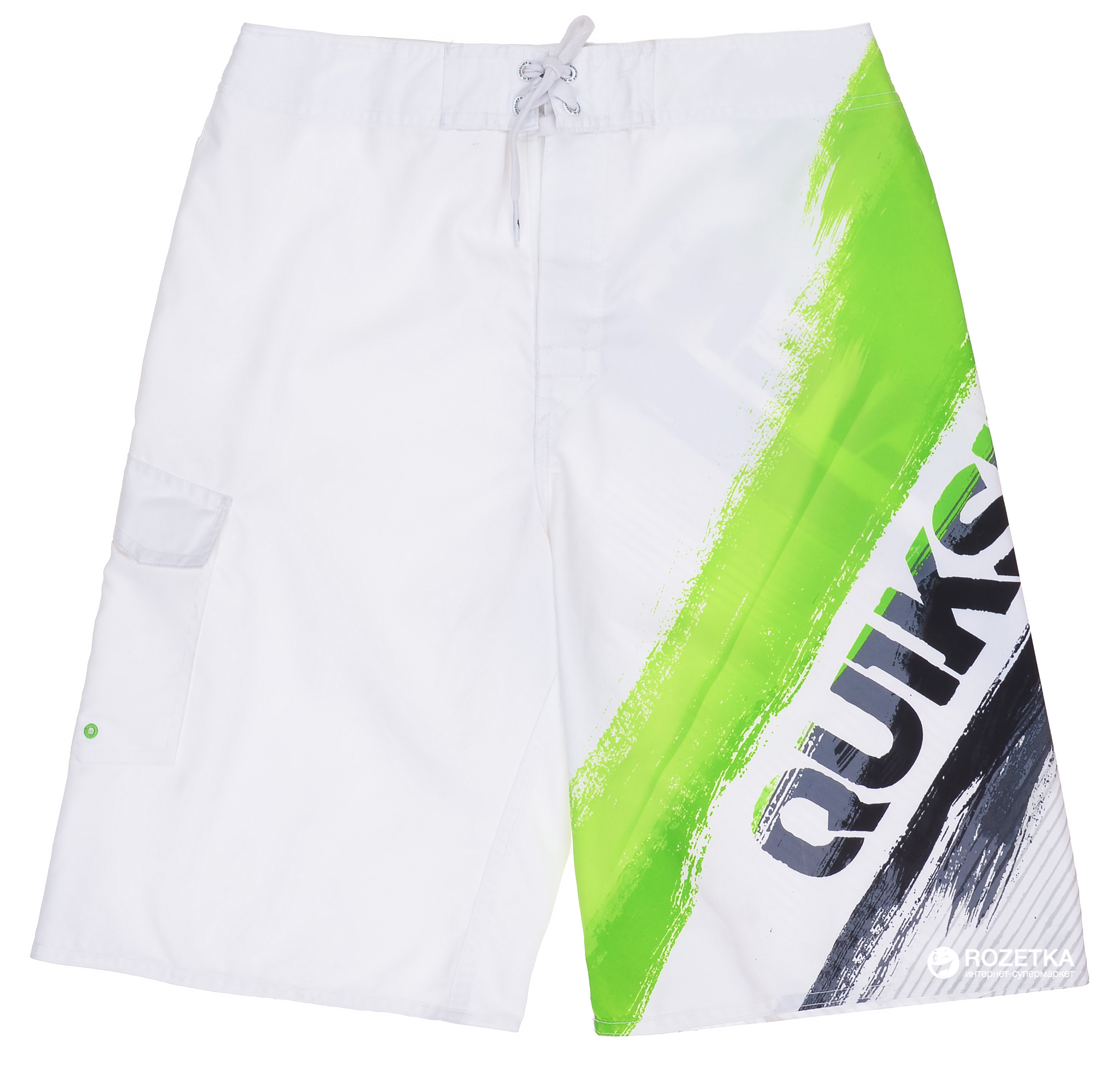 

Шорты для купания Quiksilver KRBBS163-AAMT 140 см Белые с принтом салатовый (2000000689647)