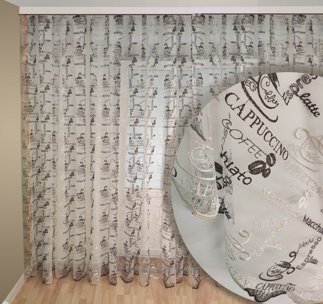 

Тюль Декор-Ин Кофе на микросетке 400х275