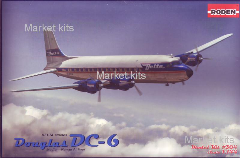 

Пассажирский самолет Дуглас DC-6 1:144 RODEN (RN304)
