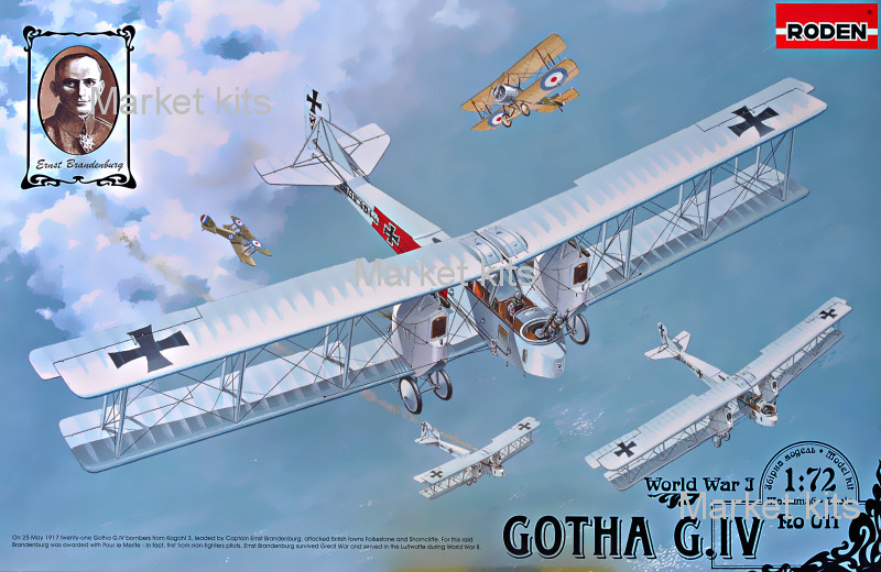 

Германский биплан-бомбардировщик Gotha G.IV 1:72 RODEN (RN011)