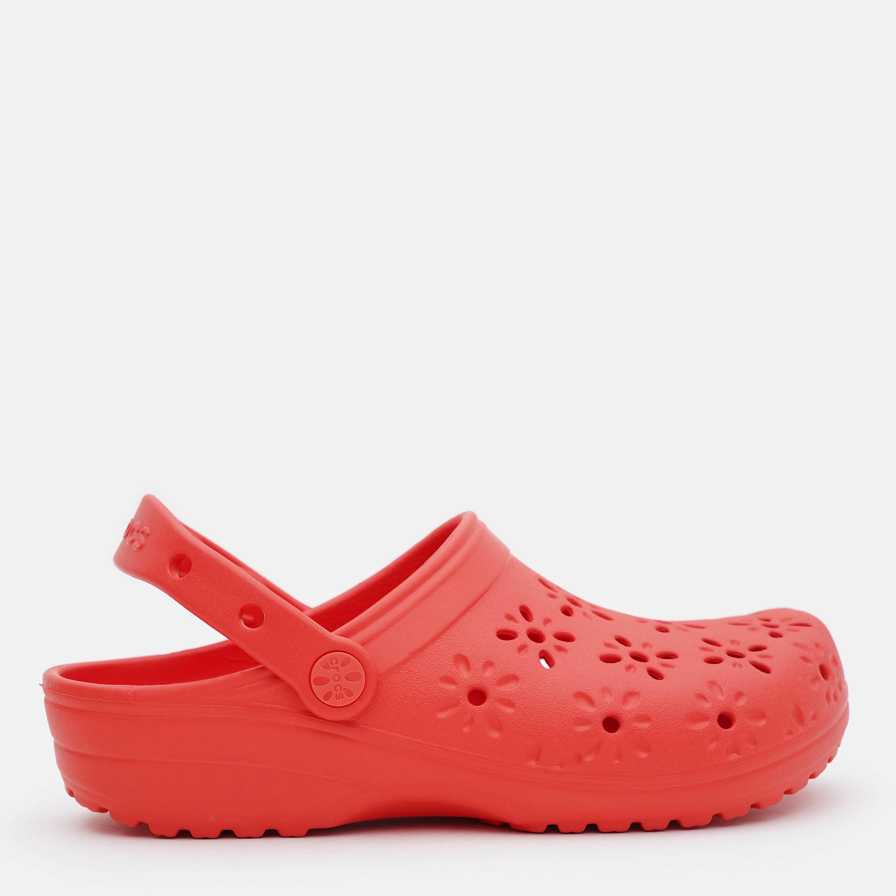 Акція на Жіночі крокси Crocs Classic Floral Cut Out Clog ChR 210927-6ZR 41-42 (M8/W10) 26 см Cherry Red від Rozetka