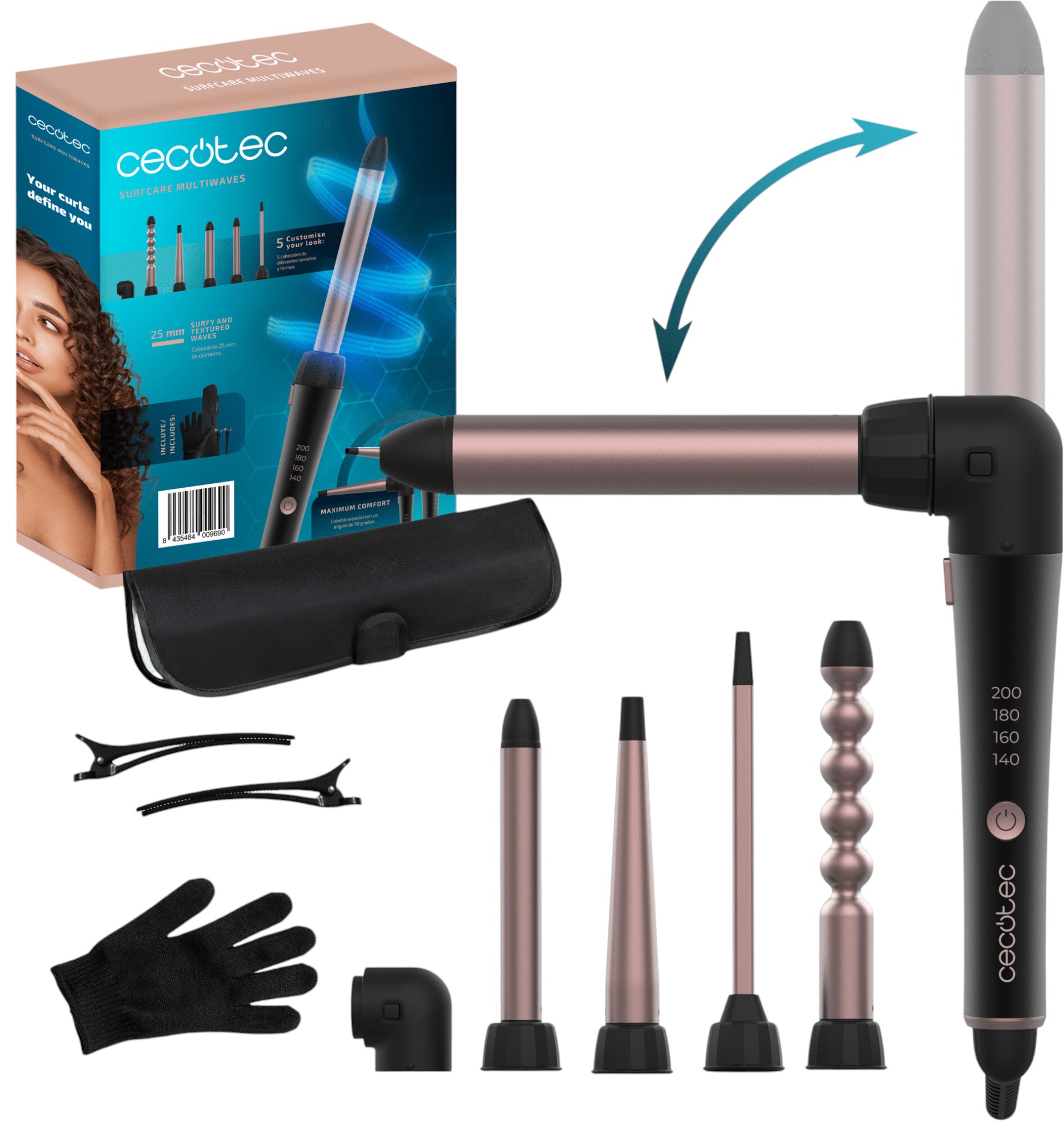 фото Плойка конусная Cecotec SurfCare MultiWaves