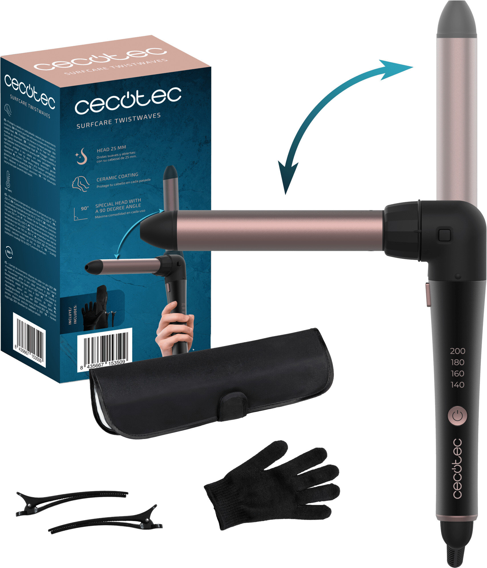 фото Конусная плойка Cecotec SurfCare TwistWaves