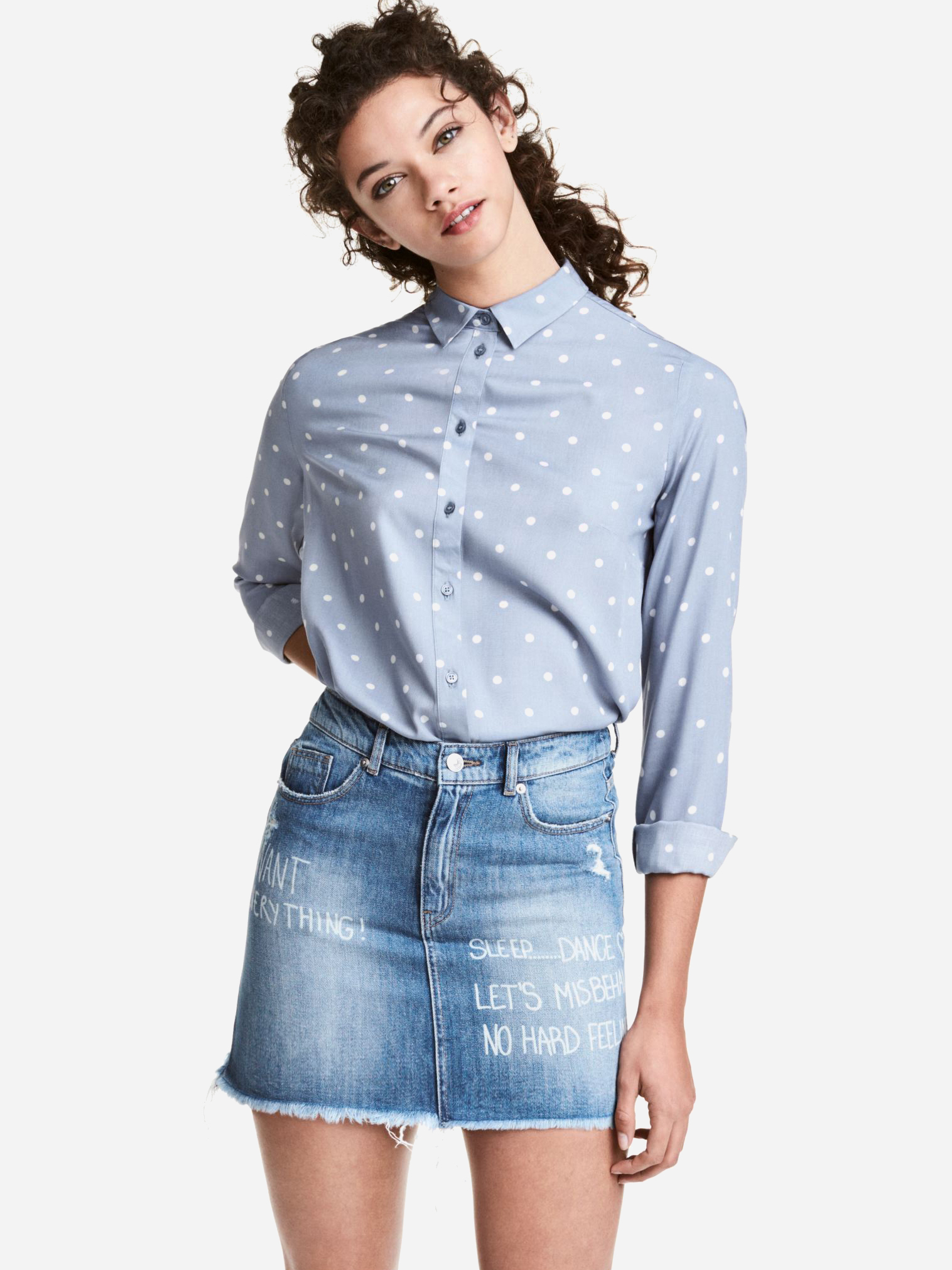

Юбка джинсовая H&M 0463137-5 38 Голубая