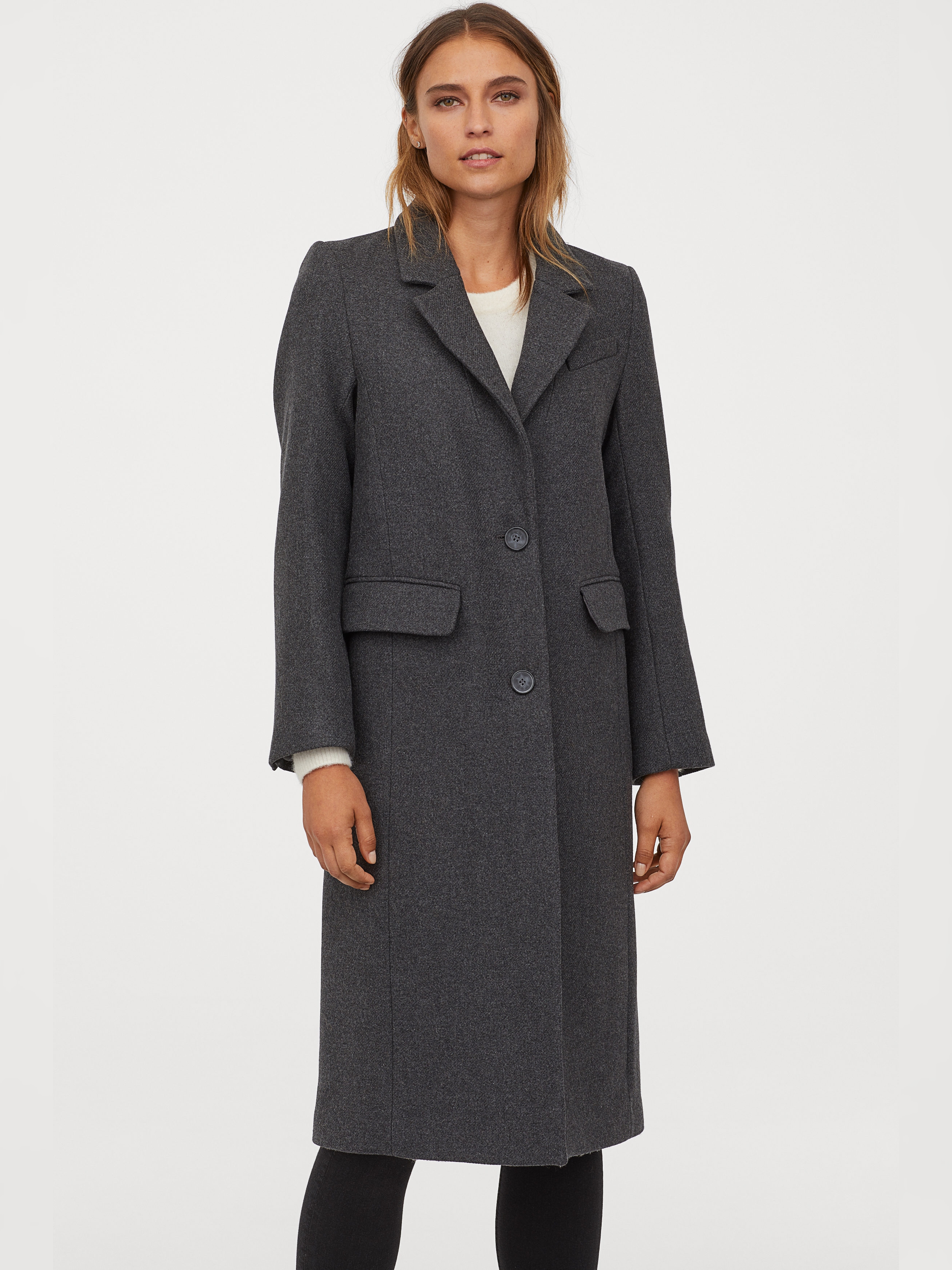 

Пальто H&M 0786751-0 40 Темно-серое