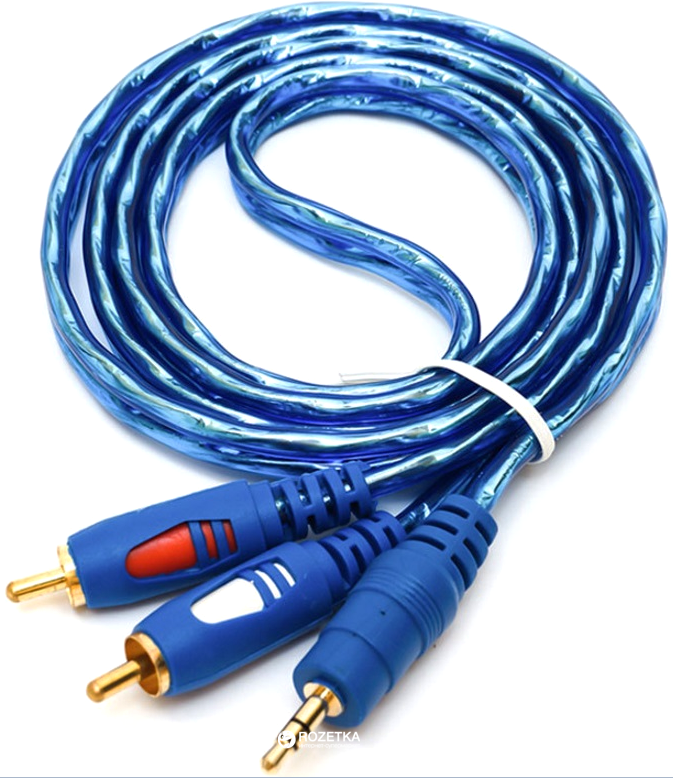 

Кабель Audio Value 3.5 мм - 2RCA M/M 5 м Синий