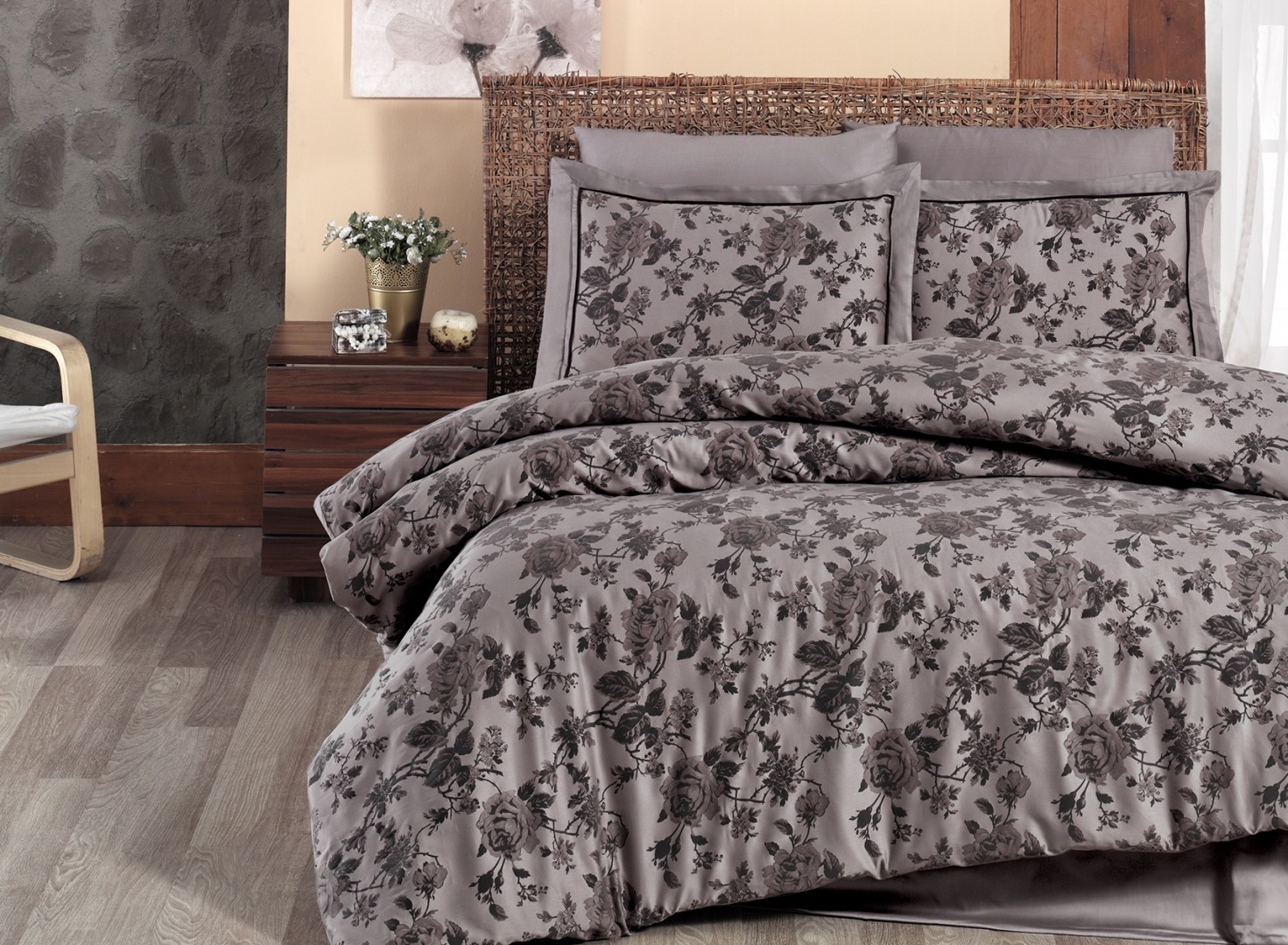 

Комплект постельного белья евро First Choice Deluxe SATIN Agora Vizon 200х220 (FCS-0083)