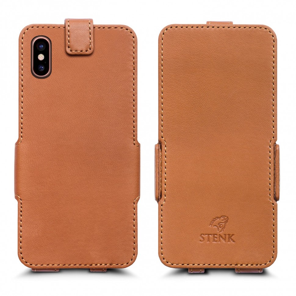 

Чехол флип Stenk Prime для Apple iPhone X / Xs Camel