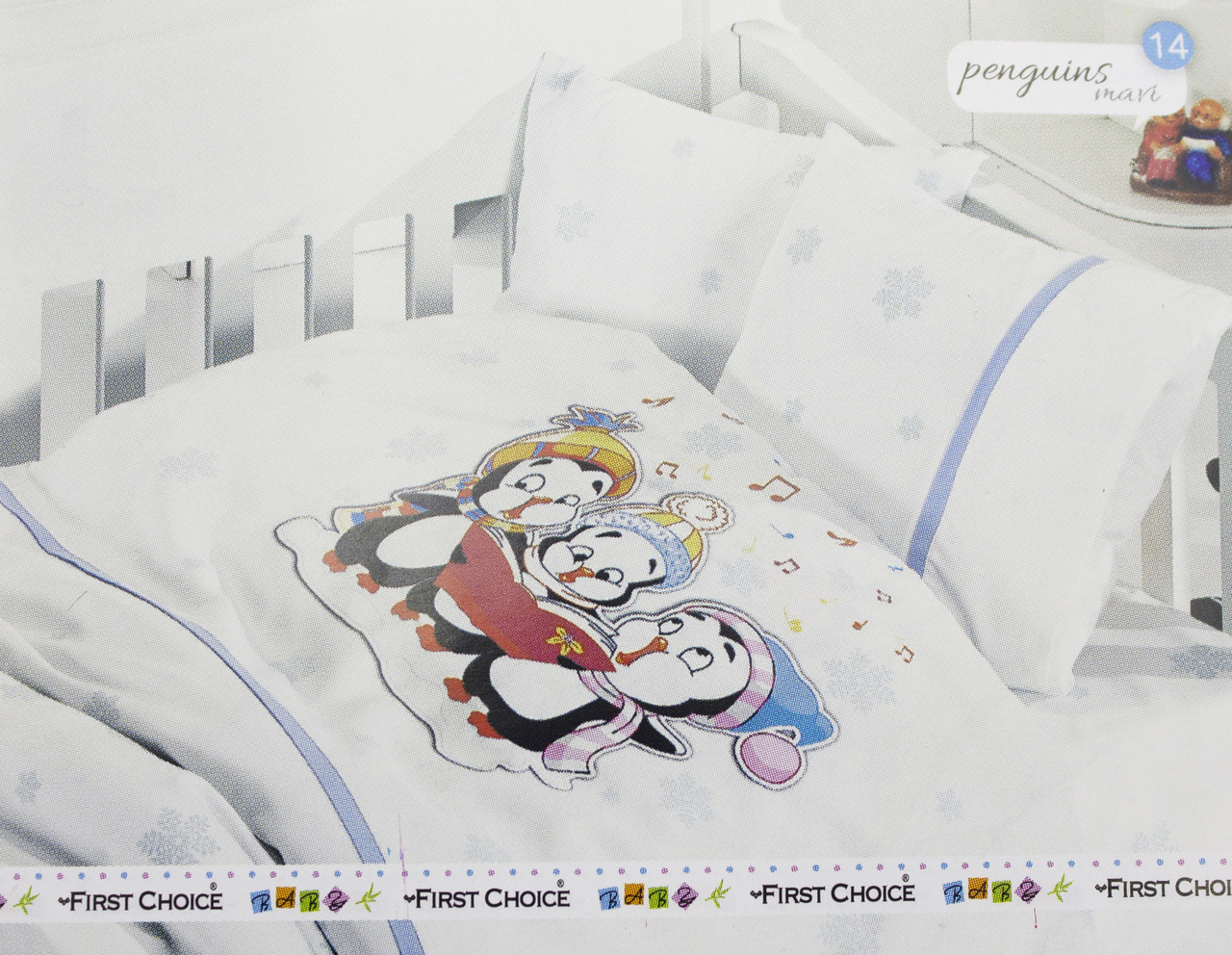 

Комплект постельного белья детский First Choice Penguins Mavi 100х150 (FCB-0014)