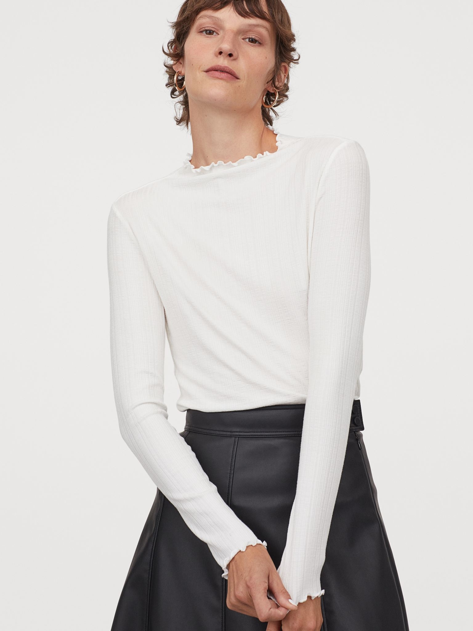 

Лонгслив H&M 8659262dm XS Молочный