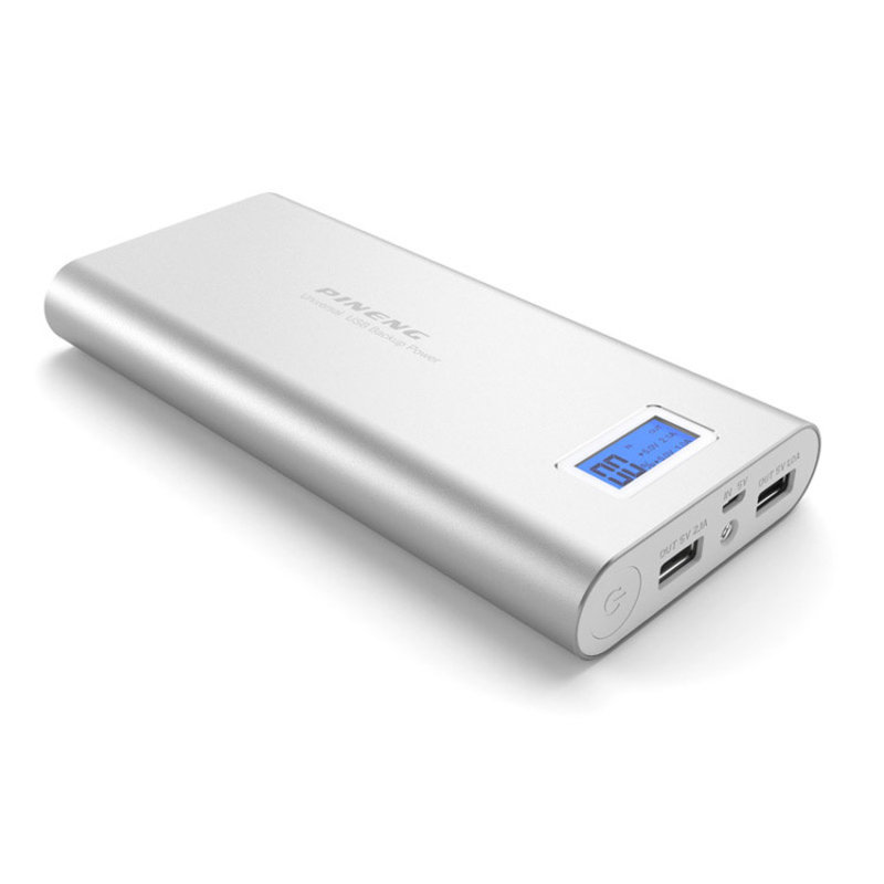 

Внешний аккумулятор Power Bank Pineng PN-989 20000 mAh Silver