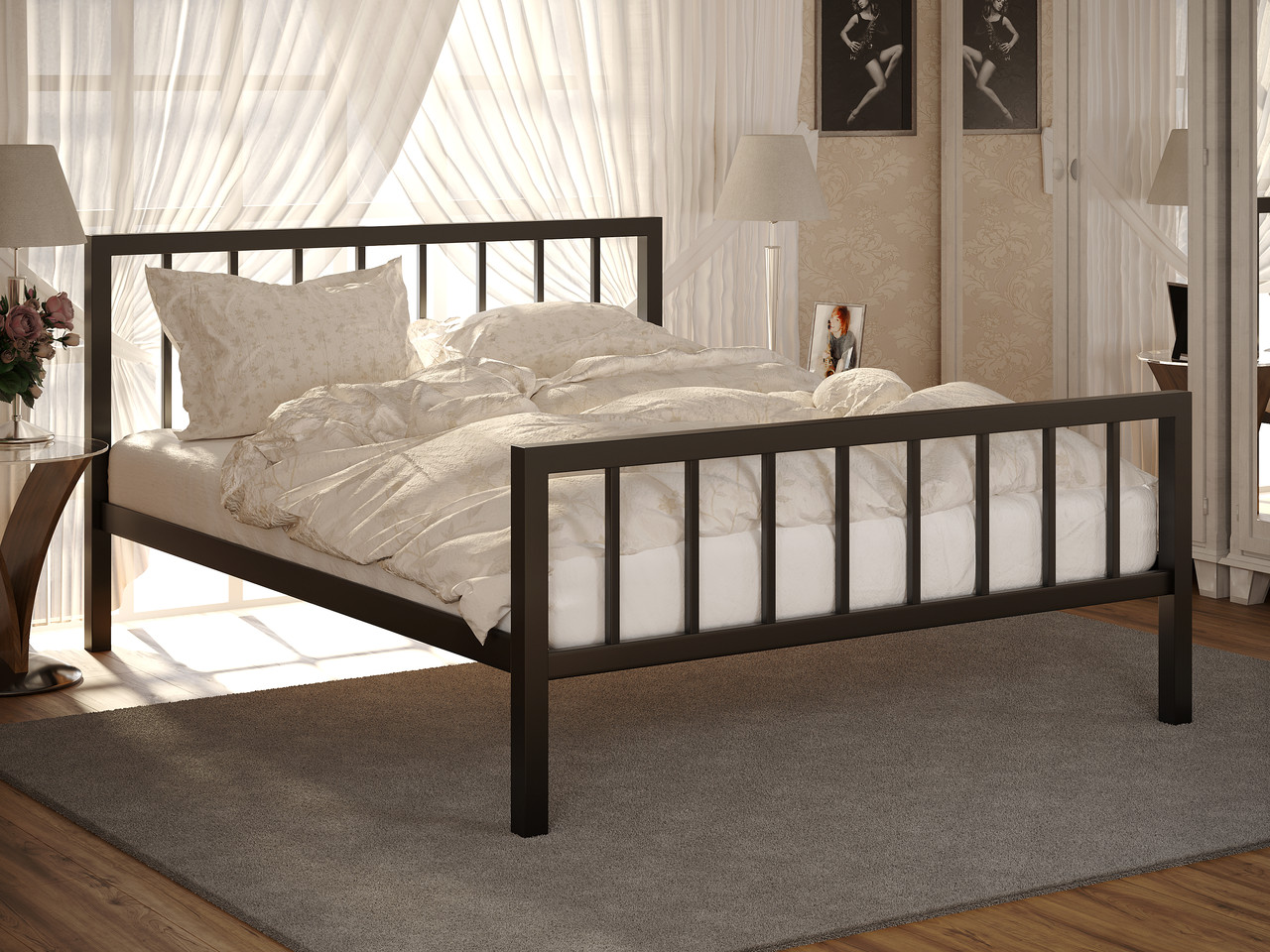 

Кровать металлическая TURIN-2 180х190