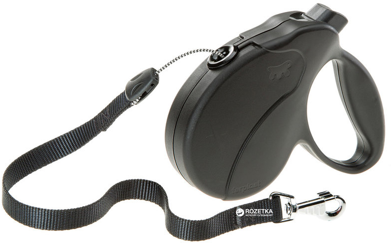 

Поводок-рулетка Ferplast Amigo Easy Cord Medium со шнуром 5 м Черная