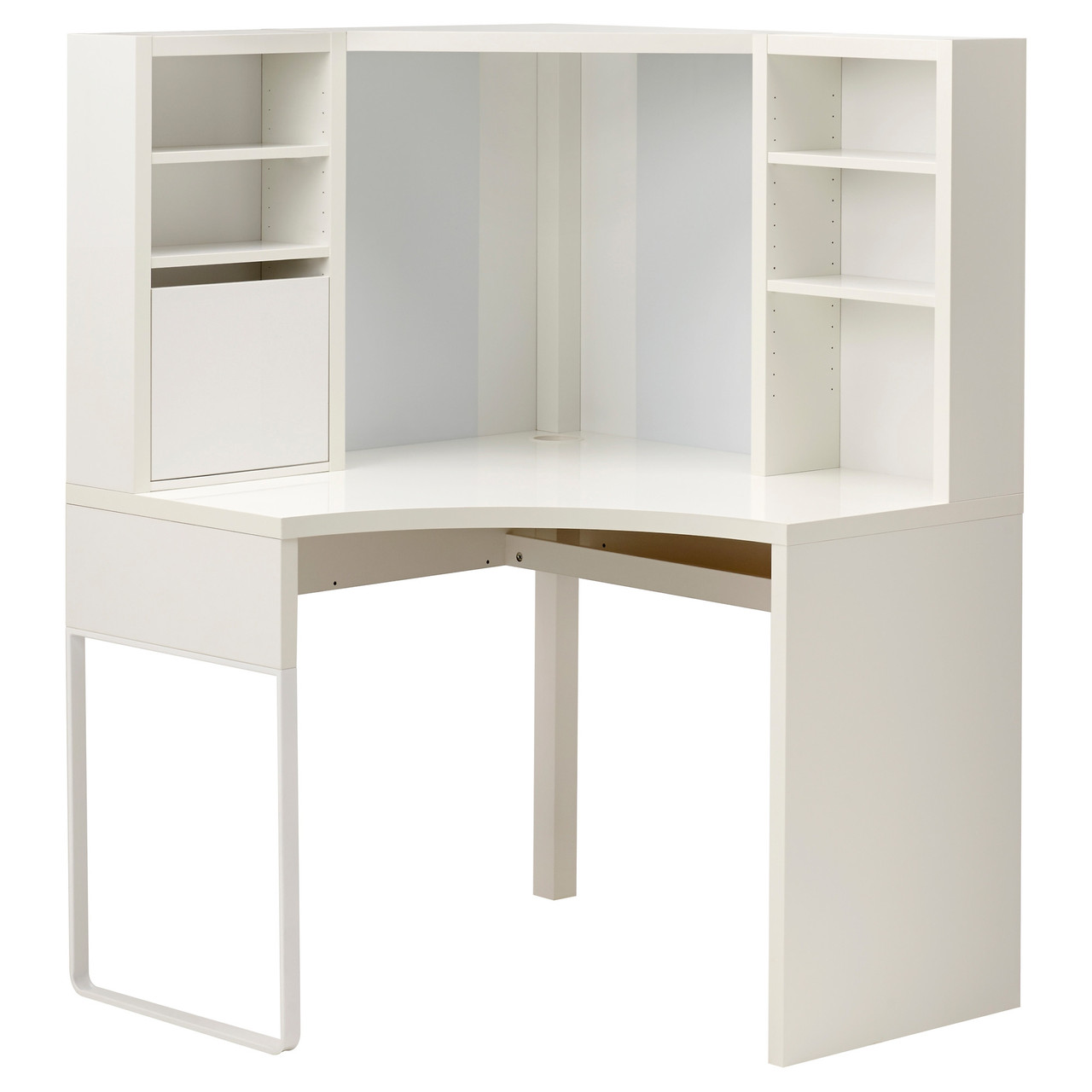 

Компьютерный стол IKEA MICKE угловой белый 502.507.13