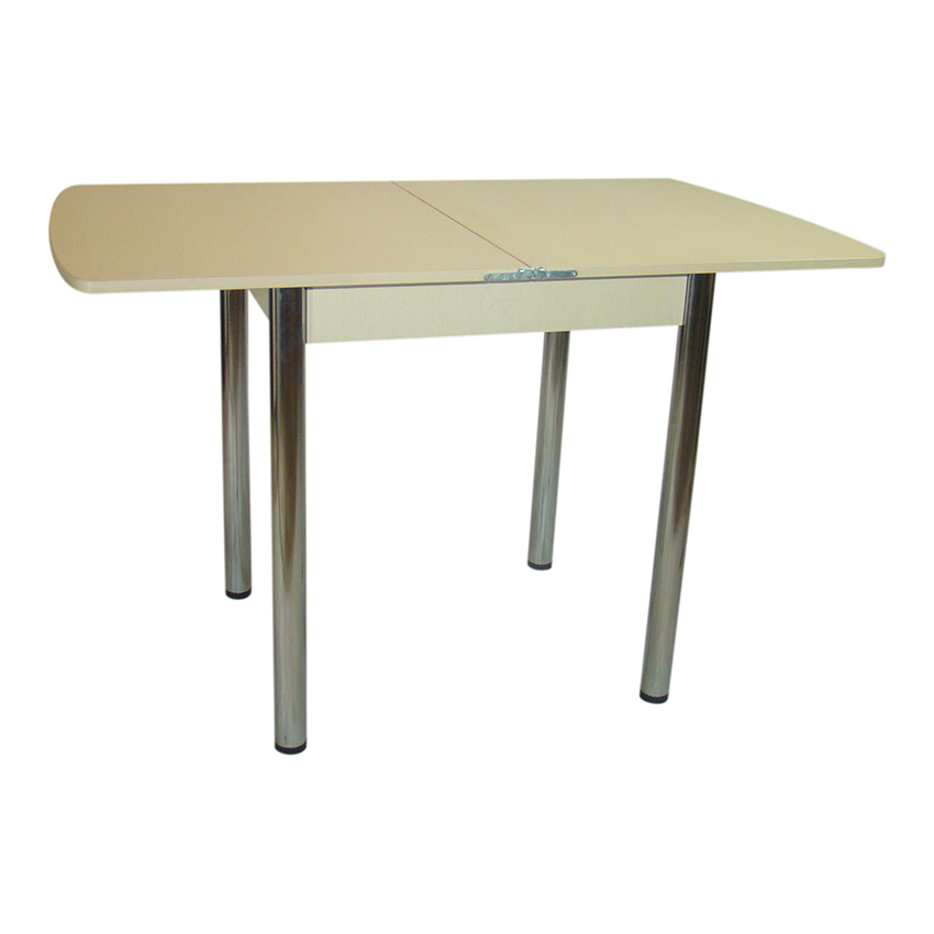 

Стол раскладной Тавол Овале 60 см х 70 см х 75 см овальный ноги металл хром Молочный