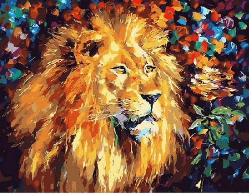 

Картина по номерам Q051 Великолепный лев. Худ. Леонид Афремов, 40x50 см., Mariposa